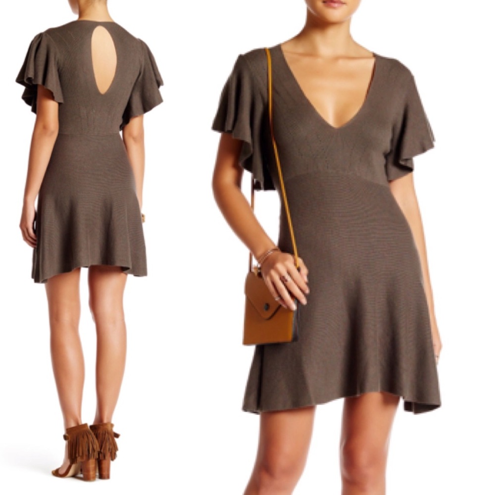 FREE PEOPLE Jodi Sweater Dress Dk Grey NWT S